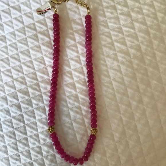 CAPUCINE DE WULF BERRY SINGLE STRAND NECKLACE PINK NWT - Picture 9 of 16